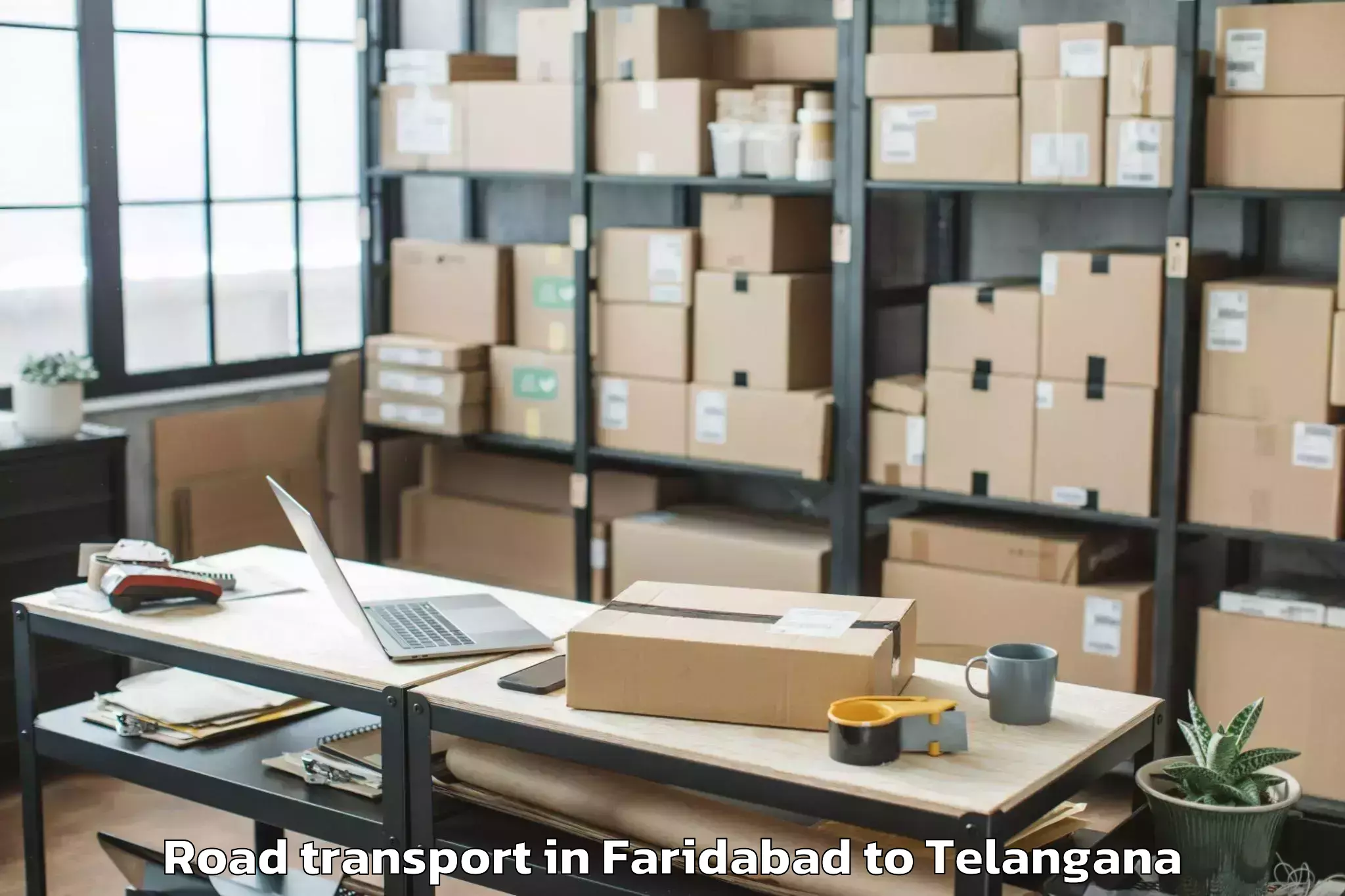 Easy Faridabad to Bellampalle Road Transport Booking